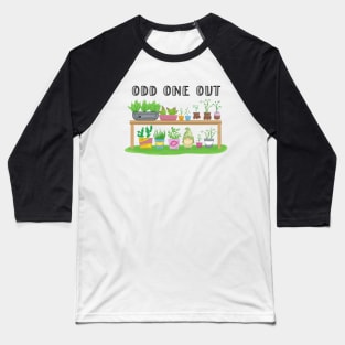 Odd One Out Plants Gardening Gnome Baseball T-Shirt